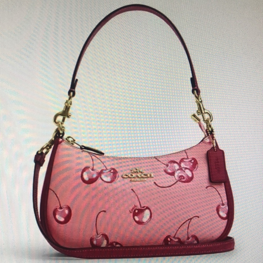 COACH Teri Shoulder Bag With Cherry Print CR290 - Picture 5 of 8